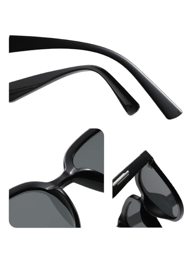 Bai Xiaoshe White Luxury Gm Style Sunglasses-L337 [Black Frame Black Lens] Sunshade Sunglasses Style Men And Women Driving Sunglasses - Image 2