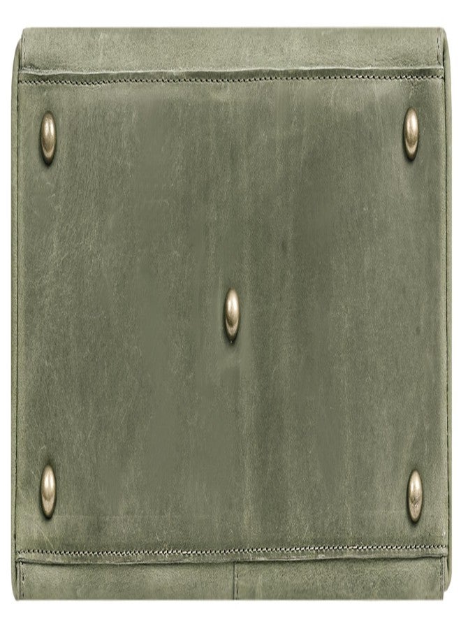 ANTONIO VALERIA Alexis Green Hunter Leather Tote/Top Handle Shoulder Bag for Women - Image 4