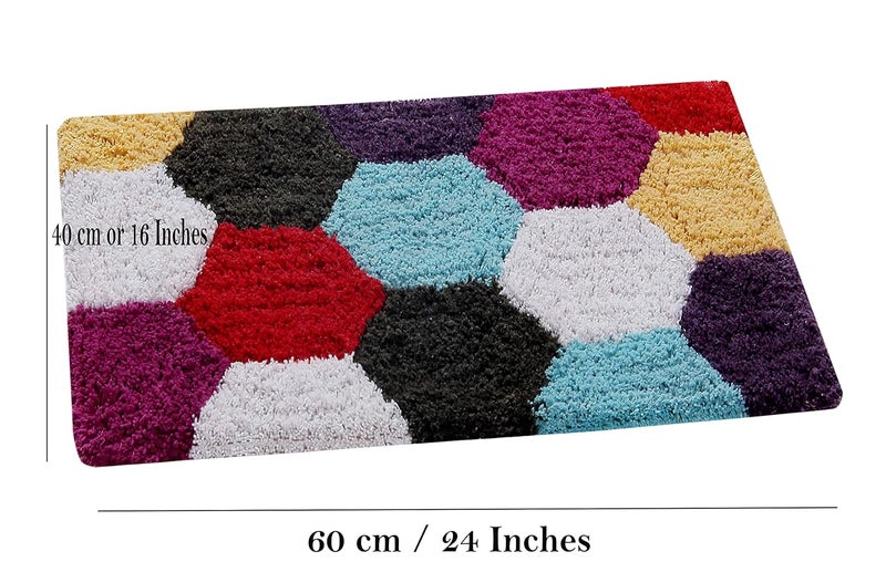AAZEEM Abstract Cotton Door Rectangular Mat - 16"X24"|Green Color| - Image 3