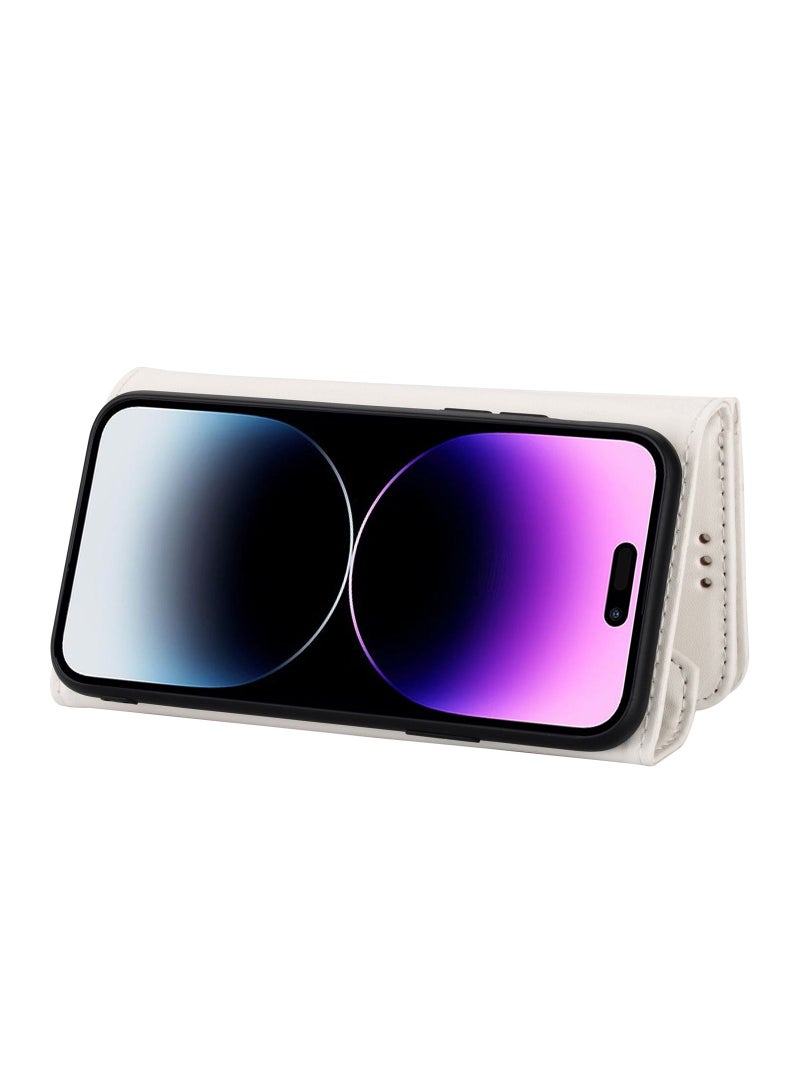 Suteni Flip Cover Leather Protective Hidden Card Slots Phone Case for iPhone - Image 2