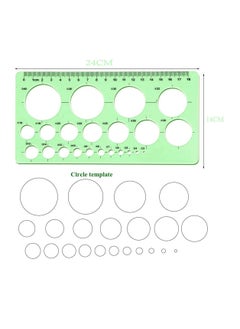 Y&D Circle Templates Drafting Tools Measuring Geometry Ruler Plastic Geometric Painting Stencils Scale Shape Drawing Set for School and Office Building Formwork Drawings  - Image 3