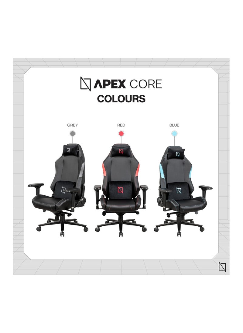 NAVODESK Navodesk APEX CORE Ergonomic Gaming Chair with Lumbar and Memory Foam Headrest Pillow Computer Gaming Chair with Armrest Cloud Leather RED  - Image 4