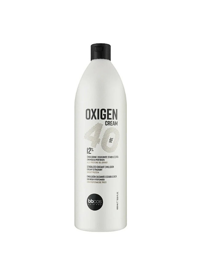 Bbcos Hair Pro Keratin Cream Developer Oxigen Cream for Rich Hair Colour | 40 Vol. 12%  1000 ml