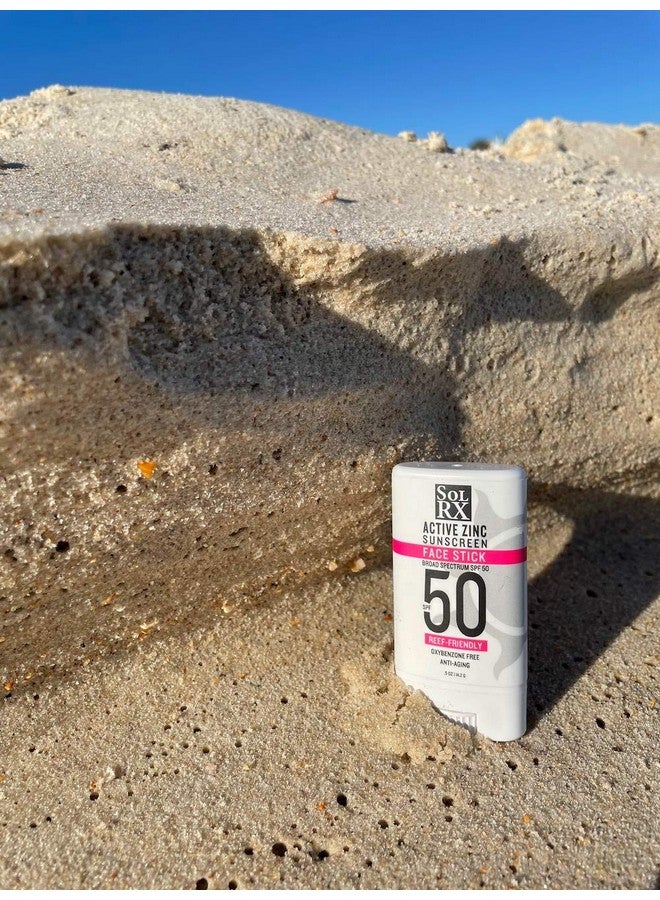 solrx Mineral Spf 50 Sunscreen Stick For Face Zinc Oxide Sunsceen Stick Clear Nongreasy - Image 2
