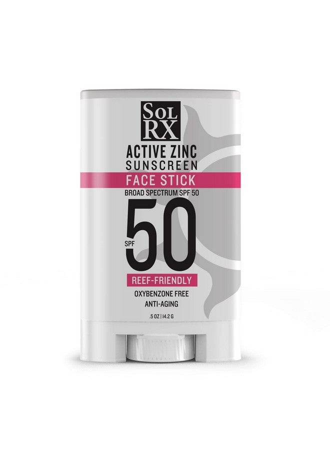 solrx Mineral Spf 50 Sunscreen Stick For Face Zinc Oxide Sunsceen Stick Clear Nongreasy - Image 1