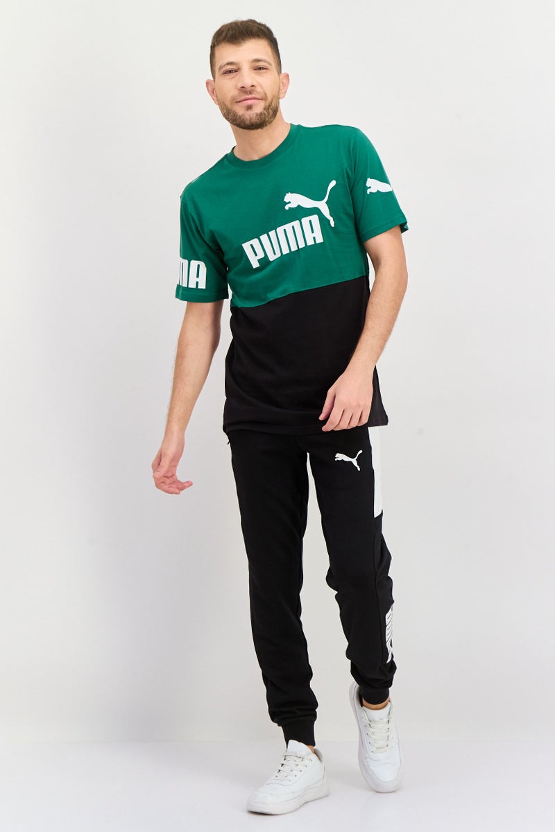 PUMA تي شيرت تدريب قصير الأكمام للرجال، أخضر - Image 4