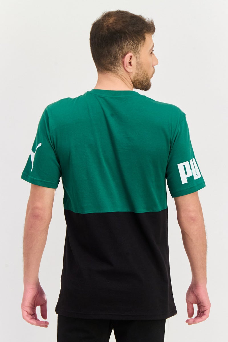 PUMA تي شيرت تدريب قصير الأكمام للرجال، أخضر - Image 3