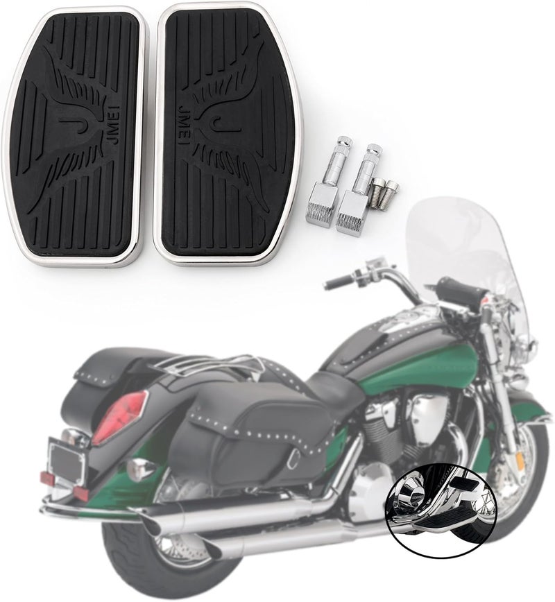 Areyourshop Motorcycle Front/Rear Footboards Floorboard for Honda Shadow Aero 750 VT750(Only for Models with 6mm Size Pin Hole) - Image 1