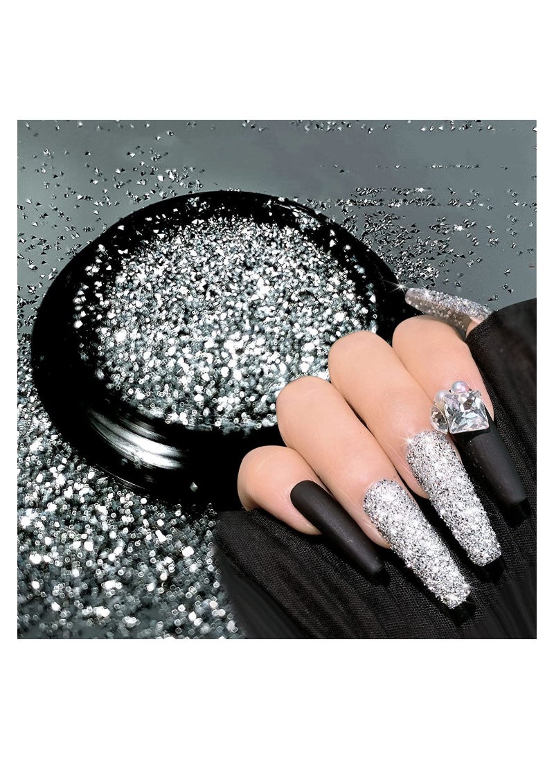 Generic - Holographic Chrome Nail Powder - Laser Synthetic Resin Pigment for Stunning Manicure Art (D) - Image 1