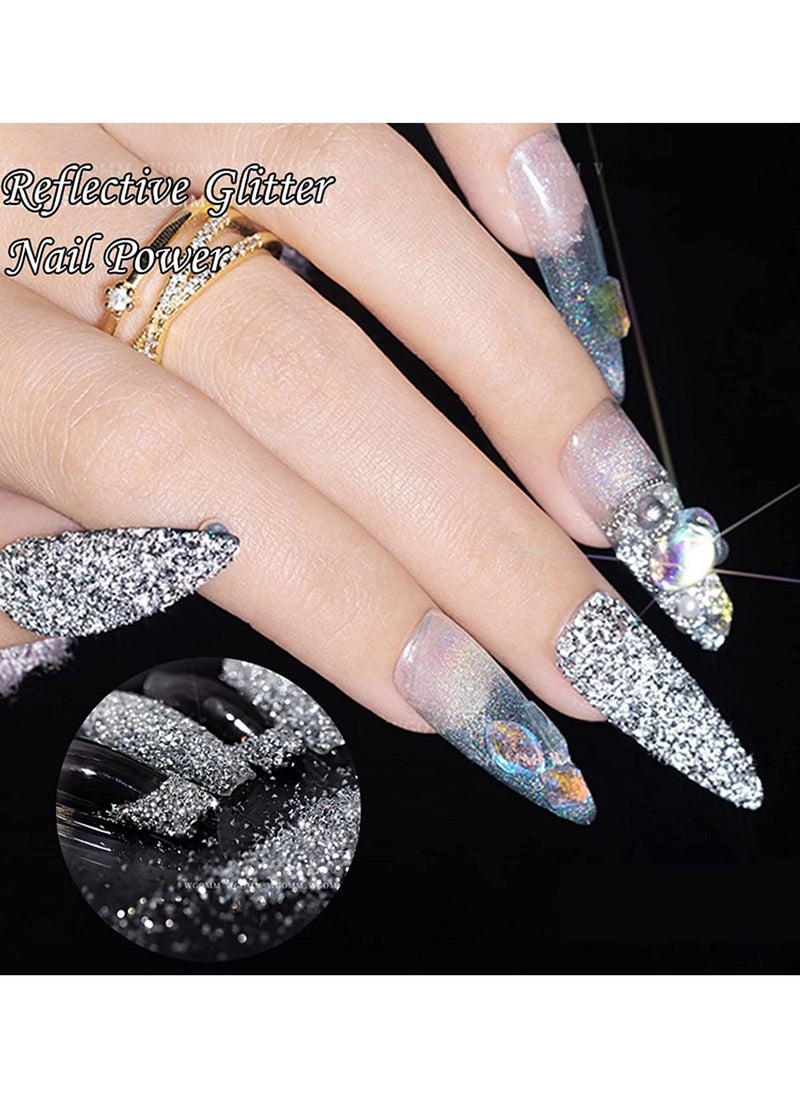 Generic - Holographic Chrome Nail Powder - Laser Synthetic Resin Pigment for Stunning Manicure Art (D) - Image 1