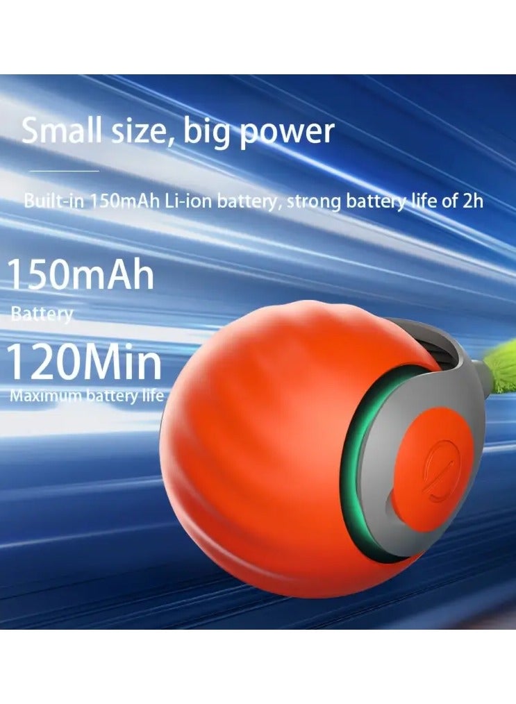 Goolsky Interactive Cat Teaser Toy, Rechargeable Silicone Ball with USB Charging, Striped Pattern, Includes Multiple Accessories & Replaceable Tail, Suitable for All Breeds, 36V Max Voltage - Image 2