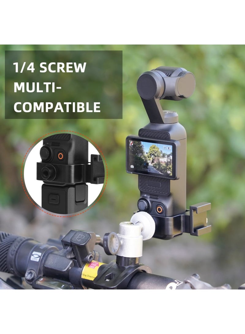 SYOSI Camera Expansion Adapter, Extension Frame Adapter for DJI Osmo Pocket 3, Aluminum Alloy Extension Bracket, Camera Adapter Bracket Fixed Bezel Holder, Bicycle Stand for DJI Pocket 3 Adapter Mount - Image 3
