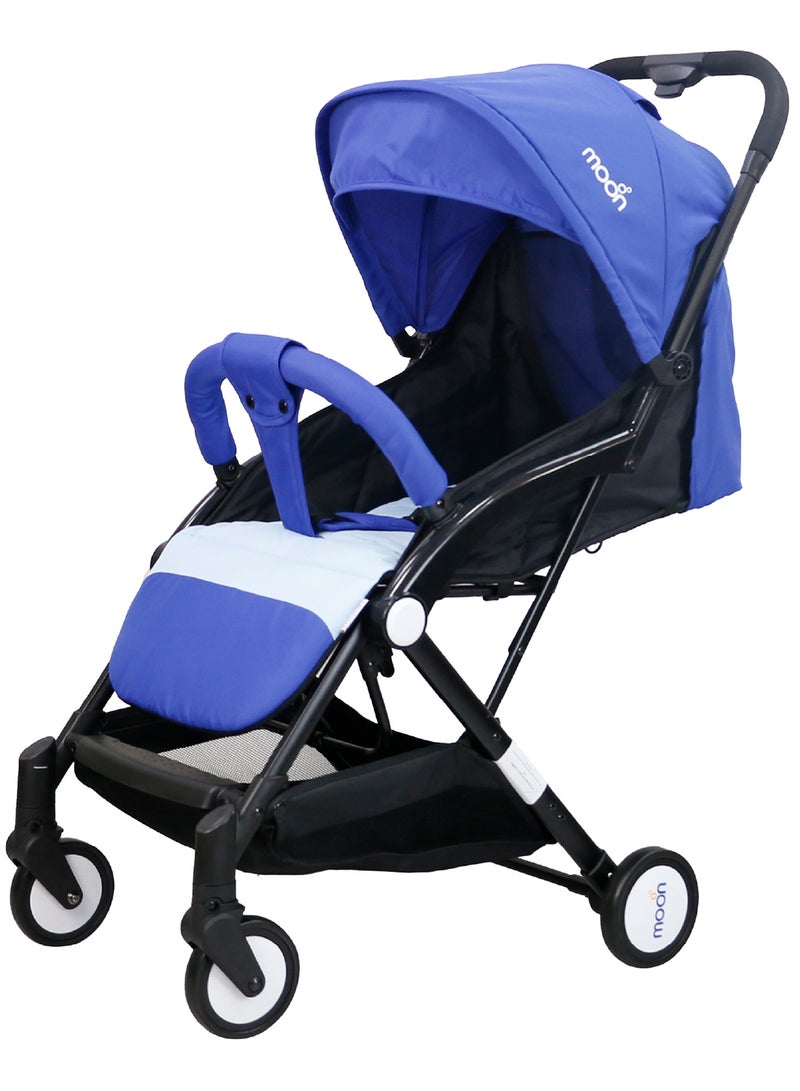 Moon Compact Stroller – Fold, Cabin-Approved, Air Travel Friendly, Lightweight, Easy Carry, for 0–3Y (0–18kg) – Royal Blue - Image 1
