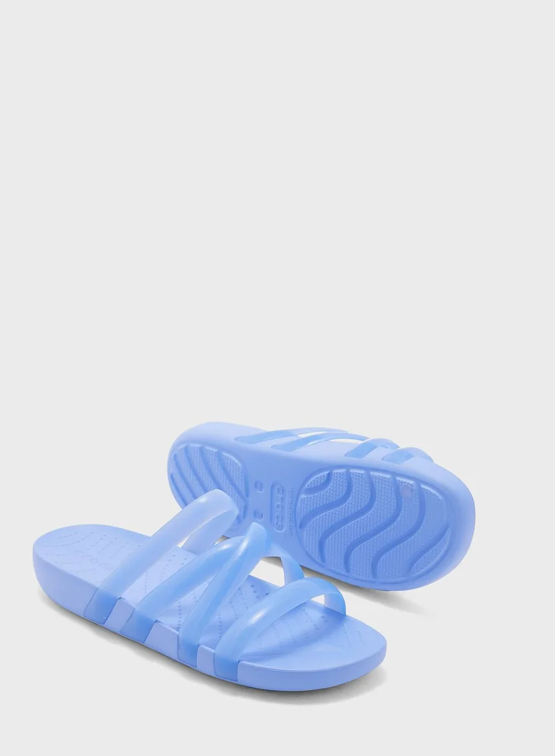 crocs Splash Glossy Flat Sandals