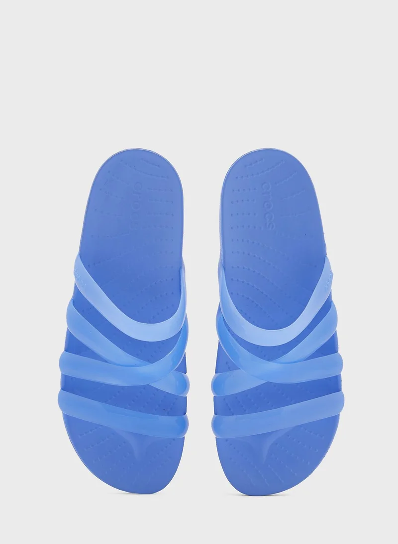 crocs Splash Glossy Flat Sandals