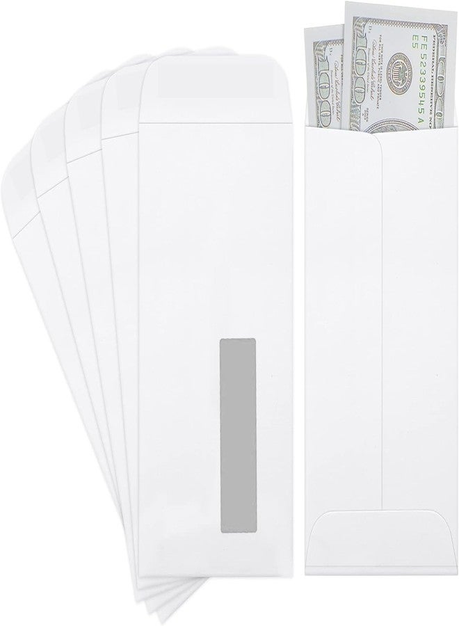 NSSP Window Envelopes White Cheque Size Envelope Size 9.5 * 4.5 inch | 100 GSM | Office Envelopes Stationary| 25 x12 cm| Pack of 50 - Image 1