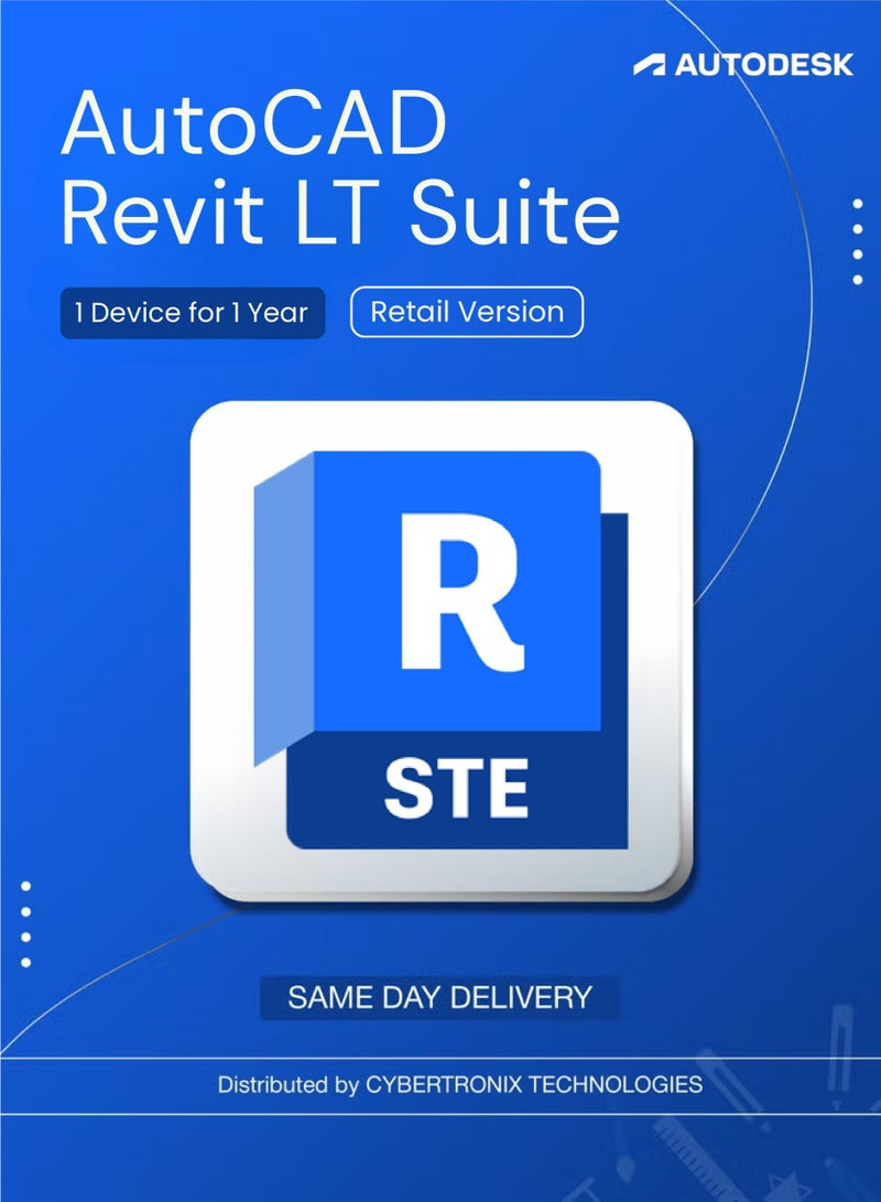 Autodesk AutoCAD Revit LT Suite ( Retail Version )  | 1 Device for 1 Year | Digital License | SAME DAY DELIVERY