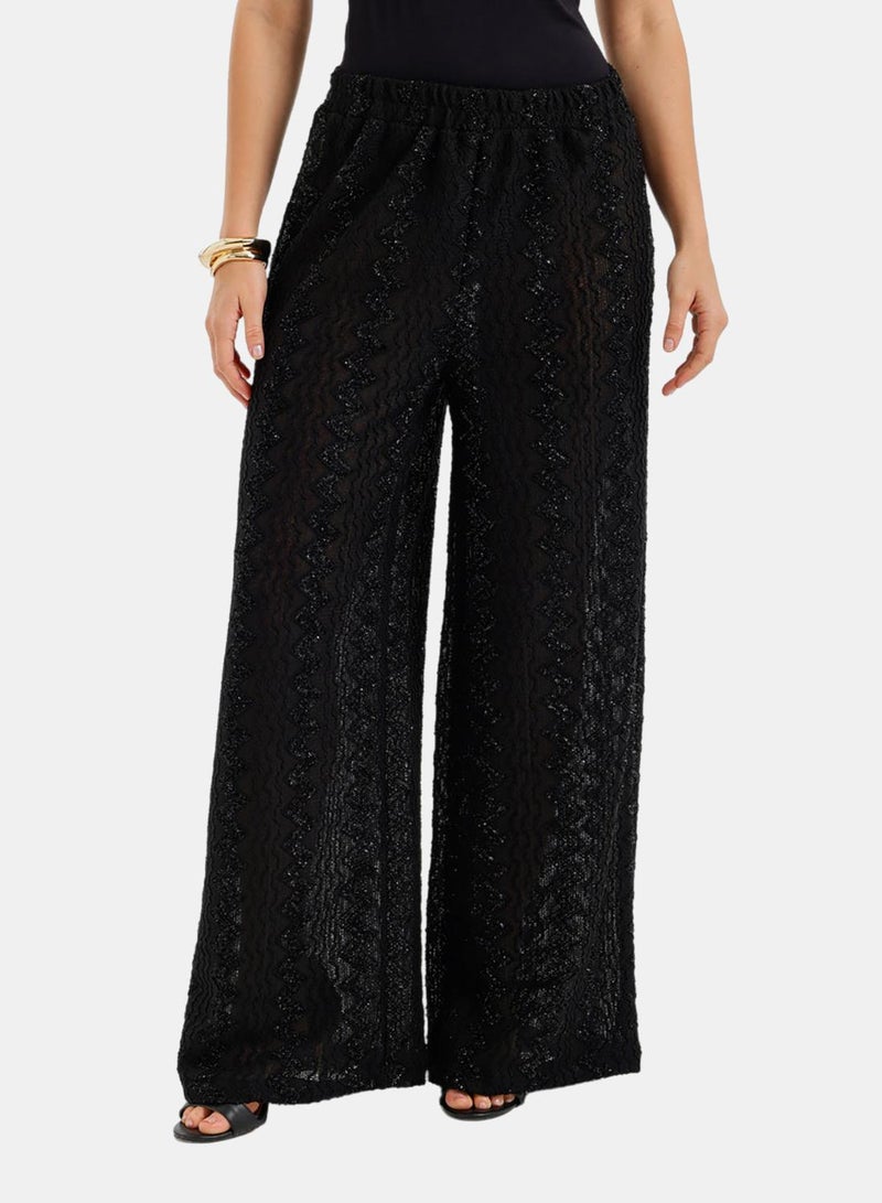 Carina Zigzag-Embroidered Pants - Image 1