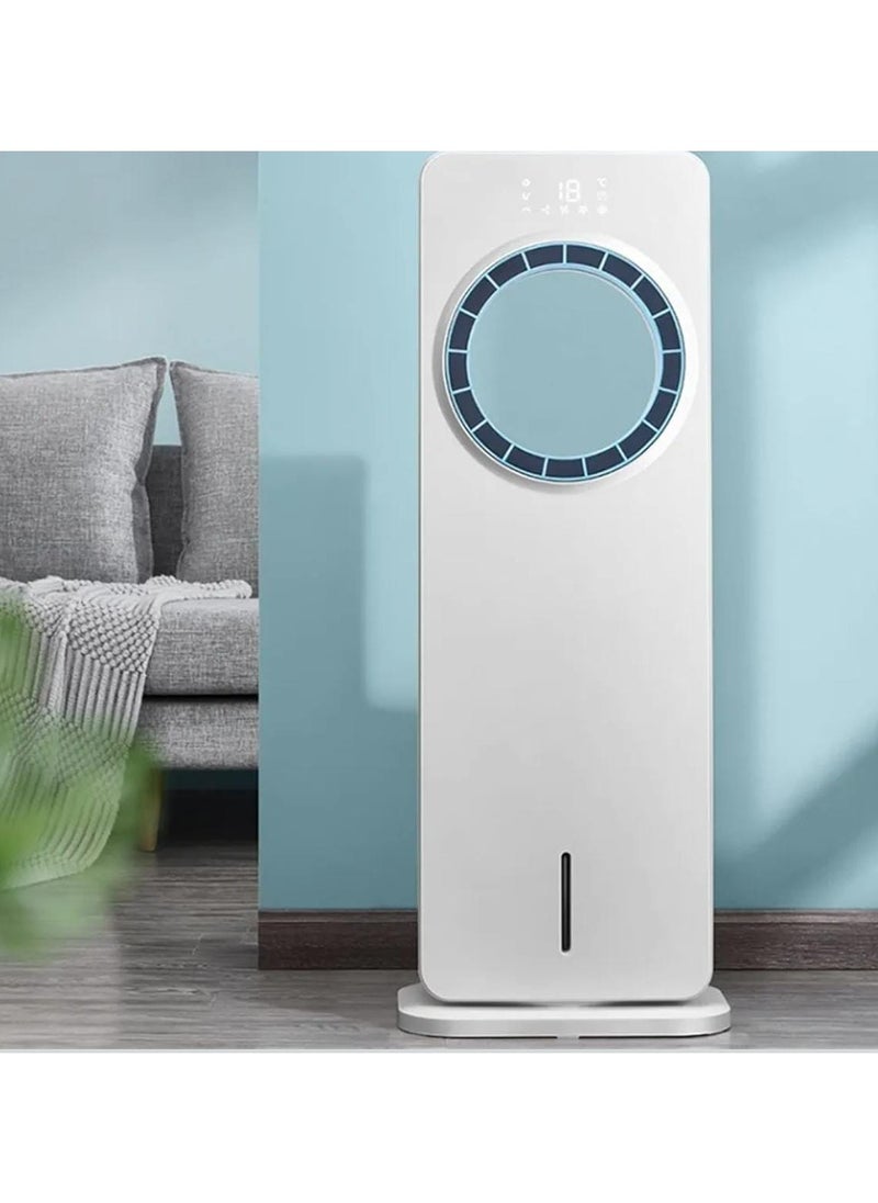 Generic - Portable Air Cooler Humidifier with 4 Modes, 3-Speed Fan, LED Display, 12-Hour Timer, 3.5L Water Tank, 80W Powerful Cooling – Quiet Bladeless Air Cooler for Home, Office & Bedroom Summer Use | 2 Ice Box Included - Image 1