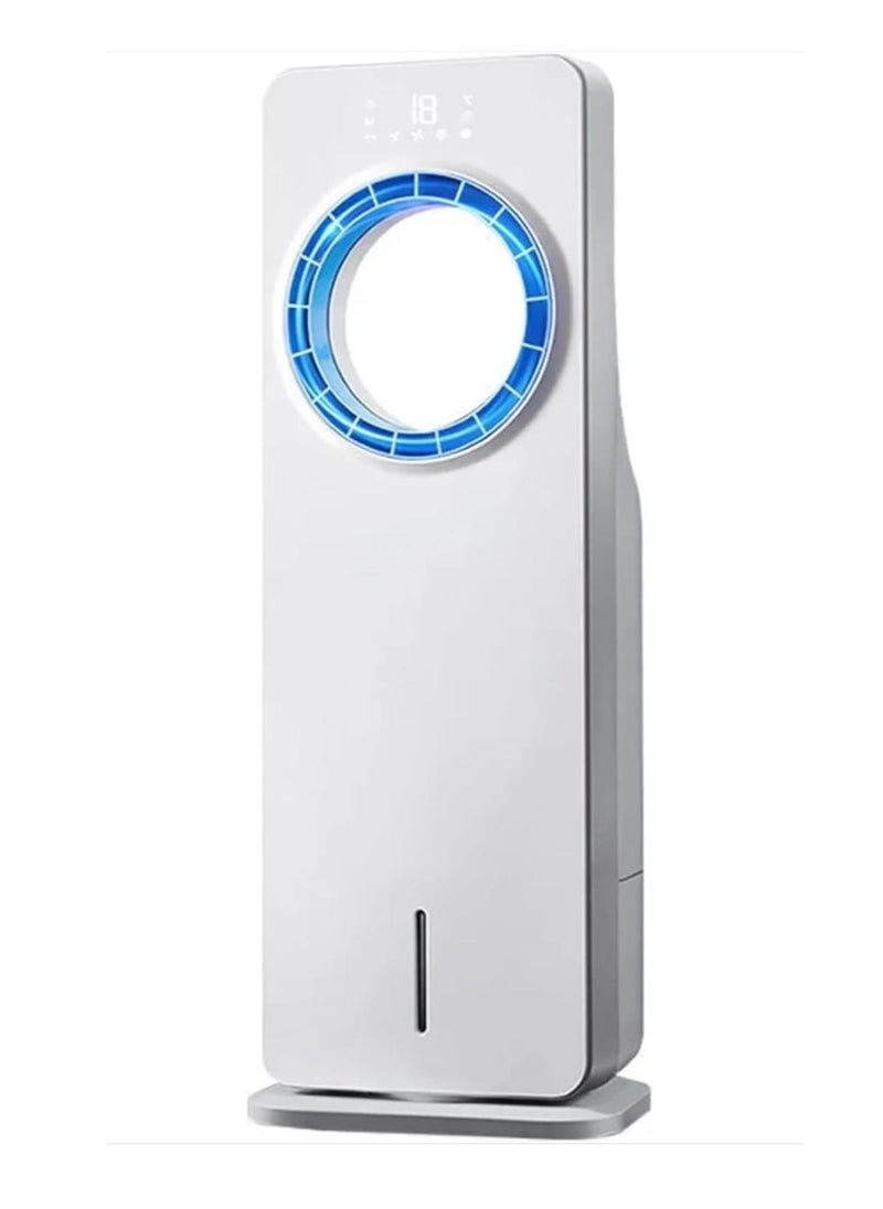 Generic - Portable Air Cooler Humidifier with 4 Modes, 3-Speed Fan, LED Display, 12-Hour Timer, 3.5L Water Tank, 80W Powerful Cooling – Quiet Bladeless Air Cooler for Home, Office & Bedroom Summer Use | 2 Ice Box Included - Image 1