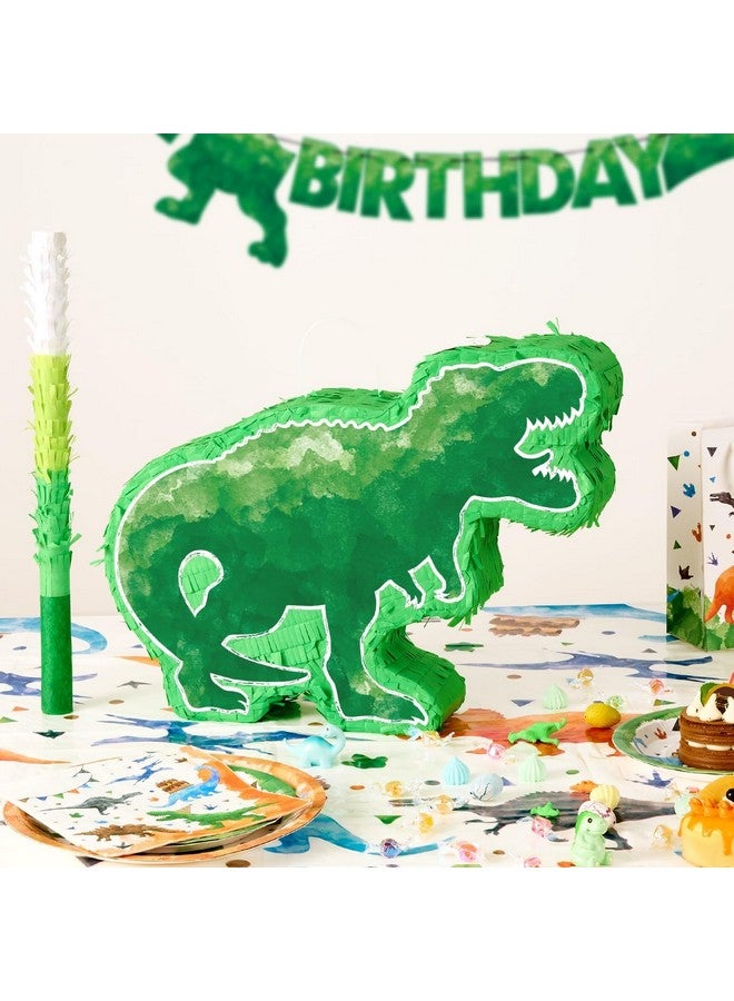 ويرنساي بينياتا ديناصور من WERNNSAI - بينياتا ديناصور بألوان مائية خضراء مع عصا وعصابة للعينين لحفلات أعياد الميلاد للأطفال وأنشطة الفصل الدراسي وديكور حفلات بطابع الديناصورات (16.9 بوصة × 12.9 بوصة) - Image 5