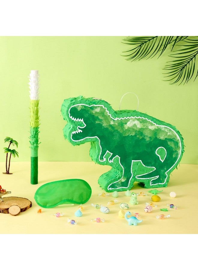 ويرنساي بينياتا ديناصور من WERNNSAI - بينياتا ديناصور بألوان مائية خضراء مع عصا وعصابة للعينين لحفلات أعياد الميلاد للأطفال وأنشطة الفصل الدراسي وديكور حفلات بطابع الديناصورات (16.9 بوصة × 12.9 بوصة) - Image 4