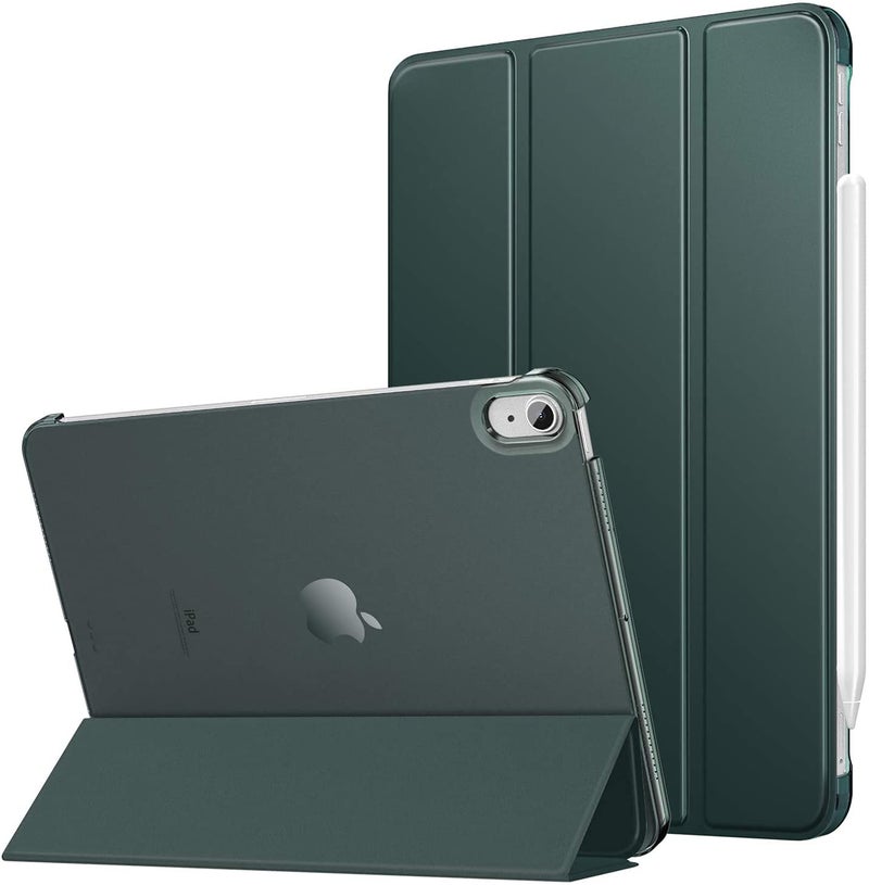 ProElite for iPad Air 11 Inch Case M2 2024, iPad Air 5th Generation Case 2022/iPad Air 4th Gen Case 2020 10.9 Inch, Slim Hard PC Translucent Back Shell Smart Cover Fit iPad Air Case, Dark Green - Image 3