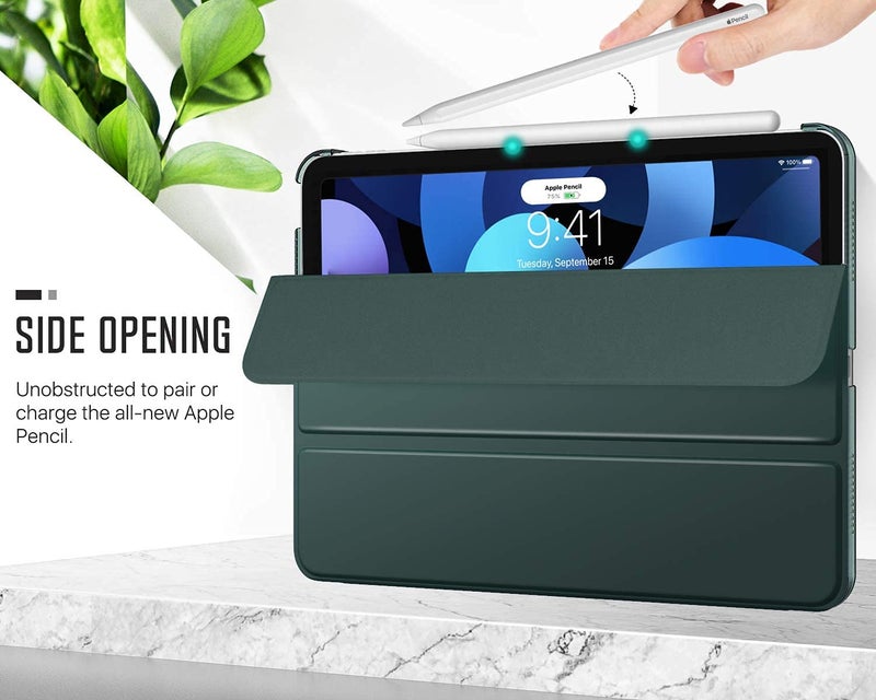 ProElite for iPad Air 11 Inch Case M2 2024, iPad Air 5th Generation Case 2022/iPad Air 4th Gen Case 2020 10.9 Inch, Slim Hard PC Translucent Back Shell Smart Cover Fit iPad Air Case, Dark Green - Image 5