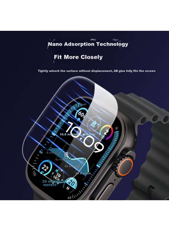 Smorss [2 Pieces Premium] Tempered Glass Screen Protector For Apple Watch Ultra 3/2/1, Anti-scratch Shatterproof Full Coverage Protective Film For Iwatch Ultra 3/2/1 - Image 4