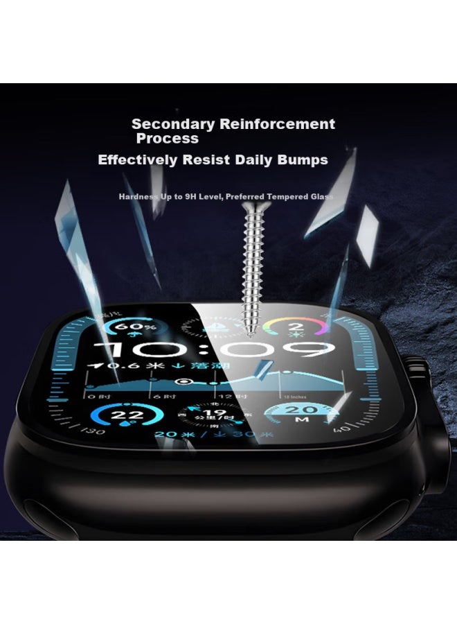 Smorss [2 Pieces Premium] Tempered Glass Screen Protector For Apple Watch Ultra 3/2/1, Anti-scratch Shatterproof Full Coverage Protective Film For Iwatch Ultra 3/2/1 - Image 2