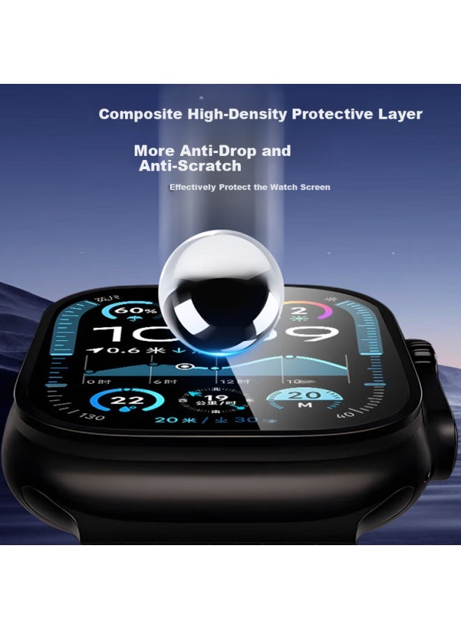 Smorss [2 Pieces Premium] Tempered Glass Screen Protector For Apple Watch Ultra 3/2/1, Anti-scratch Shatterproof Full Coverage Protective Film For Iwatch Ultra 3/2/1 - Image 5