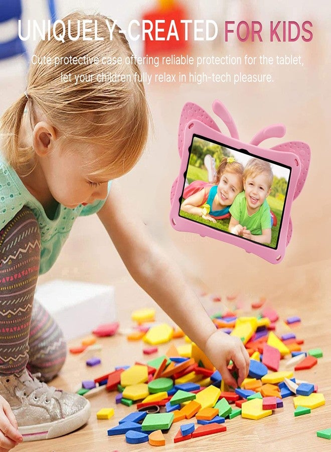 Simicoo جراب Simicoo لجهاز iPad 10 2022، جراب فراشة لطيف مع حامل للأطفال، خفيف الوزن، مصنوع من مادة EVA المتينة المقاومة للصدمات، غطاء كامل مناسب للأطفال لجهاز iPad 10 الجيل العاشر 10.9 بوصة 2022 (وردي) - Image 3