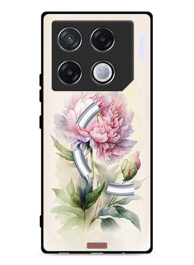 Tolwak Infinix GT 20 Pro 5G Protective Case Cover Watercolor Rose Paint Art - Image 1