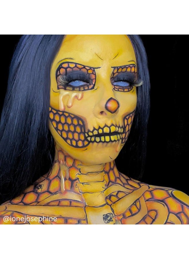 mehron Makeup Color Cups | Stage, Foundation, Face Paint, Body Paint, Halloween Makeup | Greasepaint .5 oz (14 g) (Yellow) - Image 2