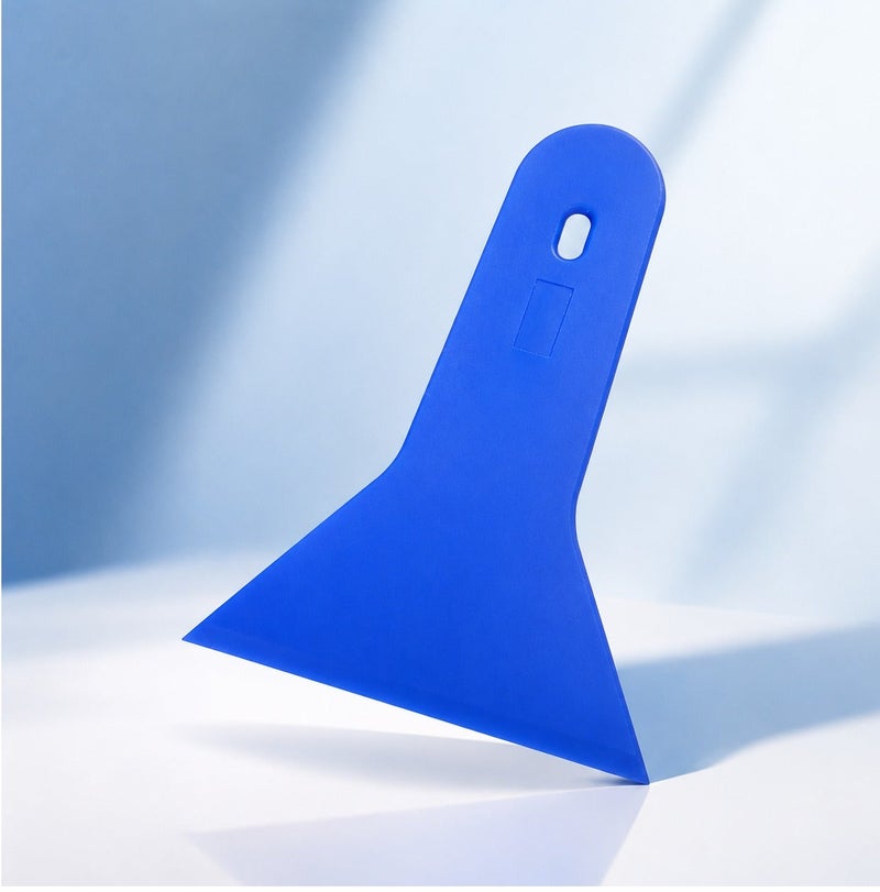 Car Wrap Squeegee Tool Soft PP Vinyl Film Applicator Scraper Window Tint Installation Tool Bubble Remover Decal Sticker Smoothing Blade PPF Wrapping Tool Water Wiper Edge Cleaner Automotive Film Mounting Accessory 14x17cm Blue - Image 2