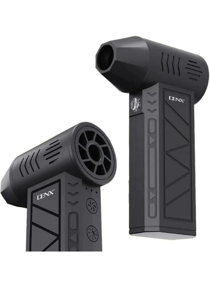 Denx Mini Jet Blower, High Speed 130000RPM Jet Fan Mini Blower Portable and Rechargeable Turbo Air Blower Super Jet Fan, Keyboard and Computer Cleaner, Electric Air Duster - Image 1