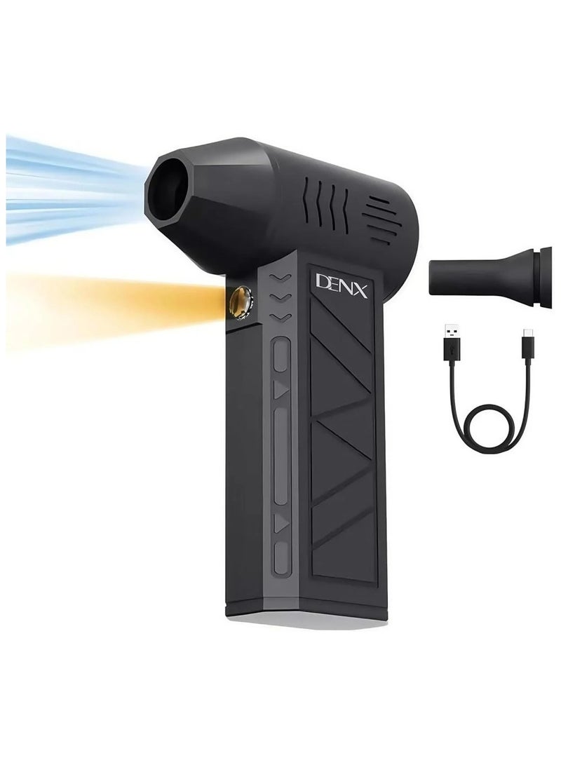 Denx Mini Jet Blower, High Speed 130000RPM Jet Fan Mini Blower Portable and Rechargeable Turbo Air Blower Super Jet Fan, Keyboard and Computer Cleaner, Electric Air Duster - Image 2