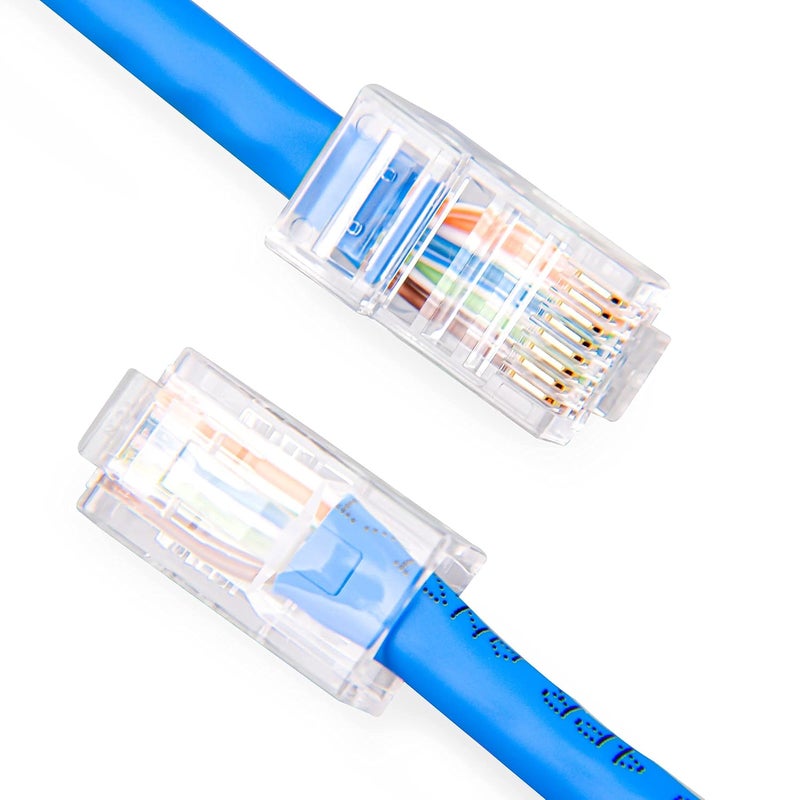 W-NECTOUN Cat5e RJ45 Connectors,100-PACK Cat5 Ends/Cat 5 Connector/Cat 5e RJ45 Modular Plugs(3-Prong Gold Plated 15μ),UTP Network Plug for Solid Strand Cable - Image 5