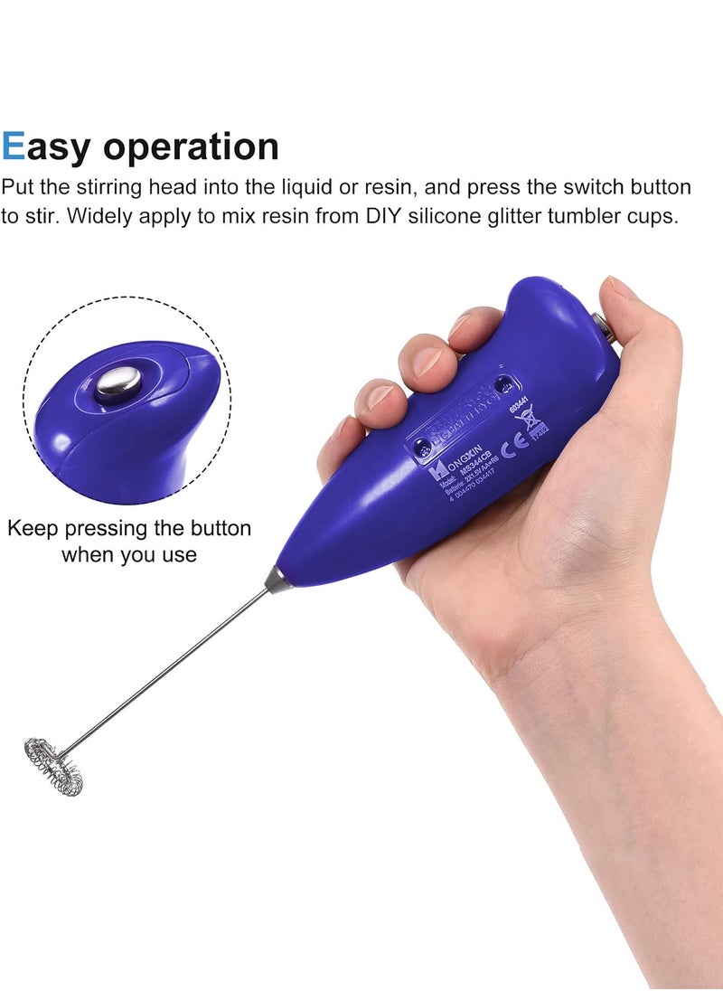 CATANES Mini Electric Tumbler Stirrer, Handheld Mixer Battery Operated Stirring Purple for DIY Glitter Tumbler Cup  - Image 2