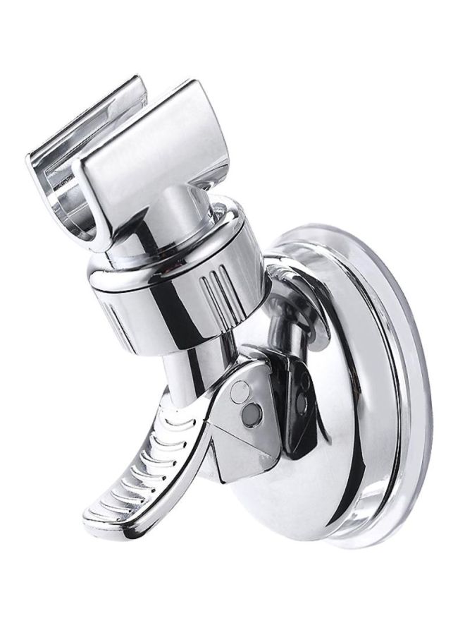 NIBEMINENT Adjustable Chrome Finish Shower Head Holder Silver 8x3x72cm - Image 2