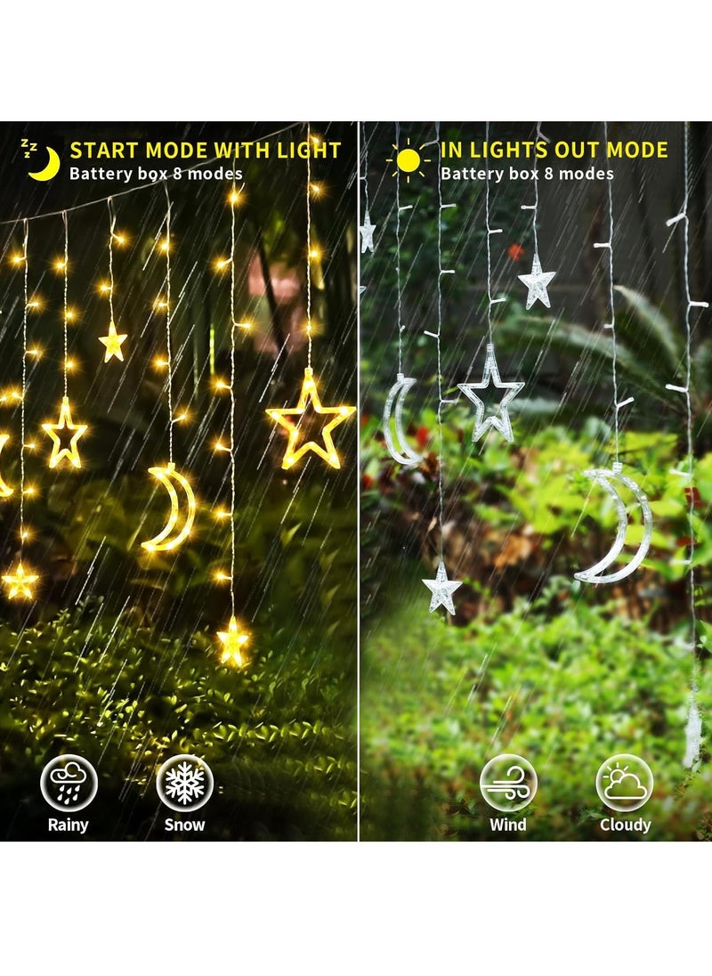 يواوليتي أضواء LED خيالية، جهاز تحكم عن بعد يعمل بالUSB مع 8 أوضاع إضاءة للحفلات والمنزل وغرفة النوم والديكور الخارجي الداخلي على الحائط (أبيض دافئ)  - Image 5
