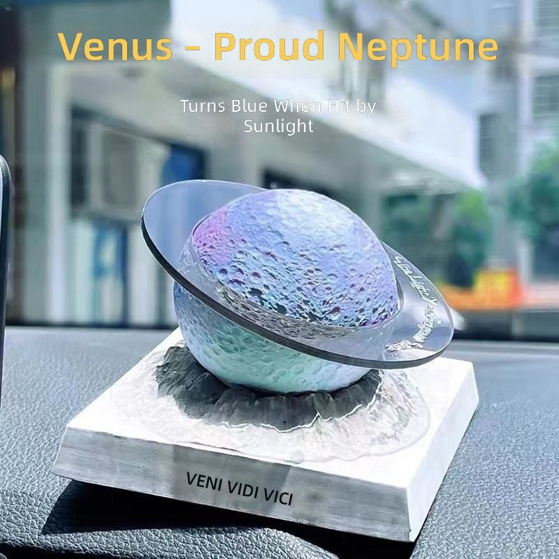 Ares Color-Changing Planet Aroma Stone Car Diffuser - Glow-in-the-Dark Dreamy Orb Decor, Long-Lasting Scent