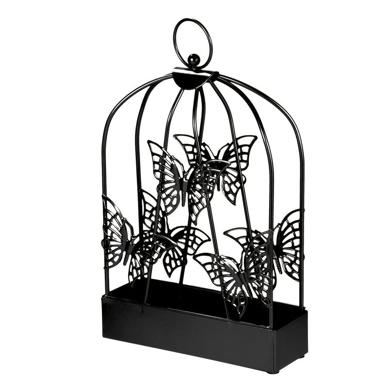 Black Butterfly Mosquito Incense Holder Tray With Coil Bracket For Indoor Outdoor Use - Image 2