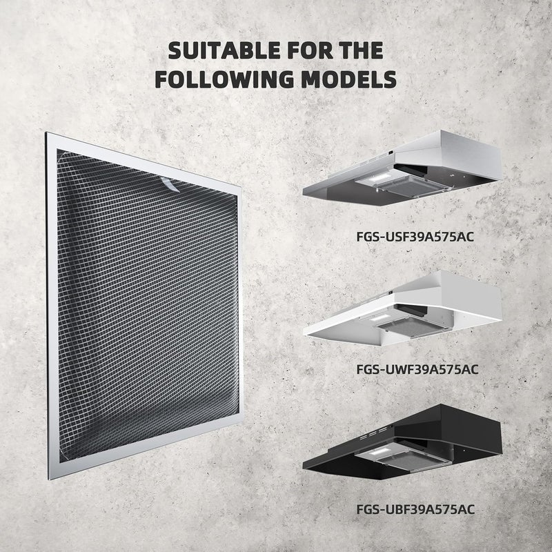 Firegas TF39 Series Ductless Range Hood Charcoal Replacement Filter - Image 2