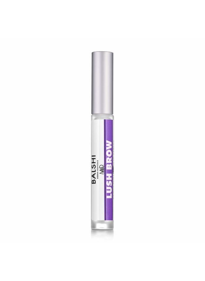 Lush Brow Eyebrow & Eyelash Rapid Growth Serum with Growth Peptides, Dermatologist Developed Eyelash Serum to Grow Lashes, Brow & Lash Enhancing Serum to Grow Fuller Eyelashes & Eyebrows, .16 oz/5ml