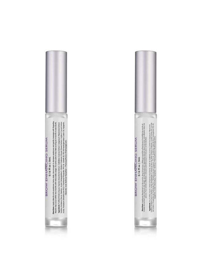 Lush Brow Eyebrow & Eyelash Rapid Growth Serum with Growth Peptides, Dermatologist Developed Eyelash Serum to Grow Lashes, Brow & Lash Enhancing Serum to Grow Fuller Eyelashes & Eyebrows, .16 oz/5ml