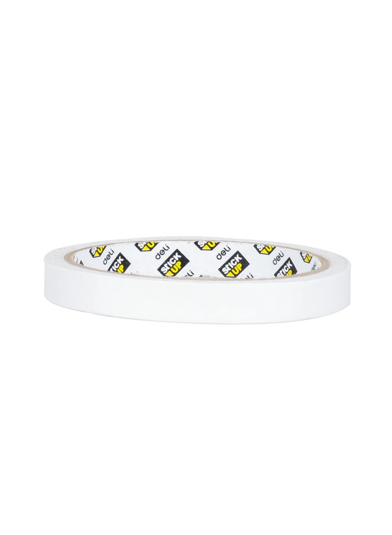 Deli Deli Double-Sided Tape - 12mm x 10Y x 80um, 1 Roll/Bag, White, E30405  - Image 3