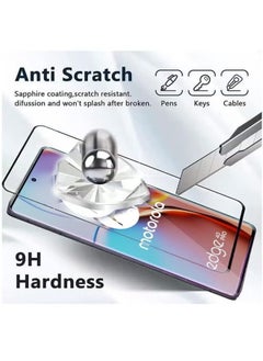 CaseNeo Motorola Edge 40 Pro Screen Protector, Glass Tempered Bubble Free, Anti-Scratch, Anti-Fingerprint, 9H Hardness 3D Curved Edge Screen Protection for Moto Edge 40 Pro Accessories  - Image 5