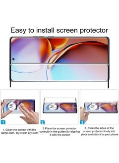 CaseNeo Motorola Edge 40 Pro Screen Protector, Glass Tempered Bubble Free, Anti-Scratch, Anti-Fingerprint, 9H Hardness 3D Curved Edge Screen Protection for Moto Edge 40 Pro Accessories  - Image 2