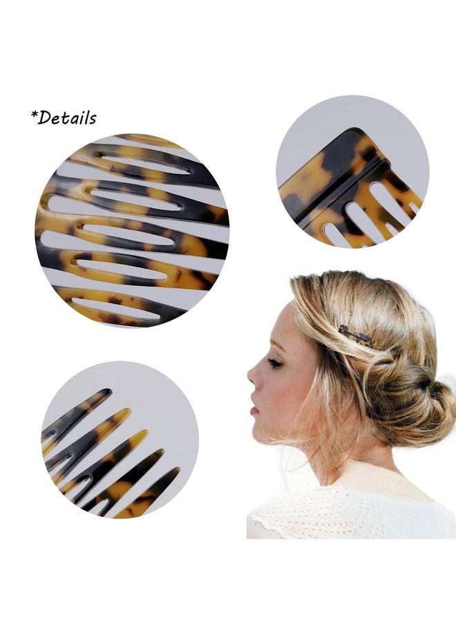 لابوهي 4 قطع من أمشاط الشعر الفرنسية الجانبية للنساء، كعكة صغيرة ملتوية، مشابك شعر مزخرفة وقوية التثبيت للنساء - Image 2